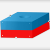 Neodymium Blokmagneet 13.5x13.5x5 mm, N48 met verzonken gat 4.5 mm (zuid-pool) - Afbeelding 3