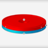 Pot magnet 32 x 7 mm, with drill/galvanized hole - Image 2