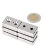 Block magnet 30 x 20 x 8 mm, N48 with 2x countersunk hole 4.5 mm (north pole ) - Image 2
