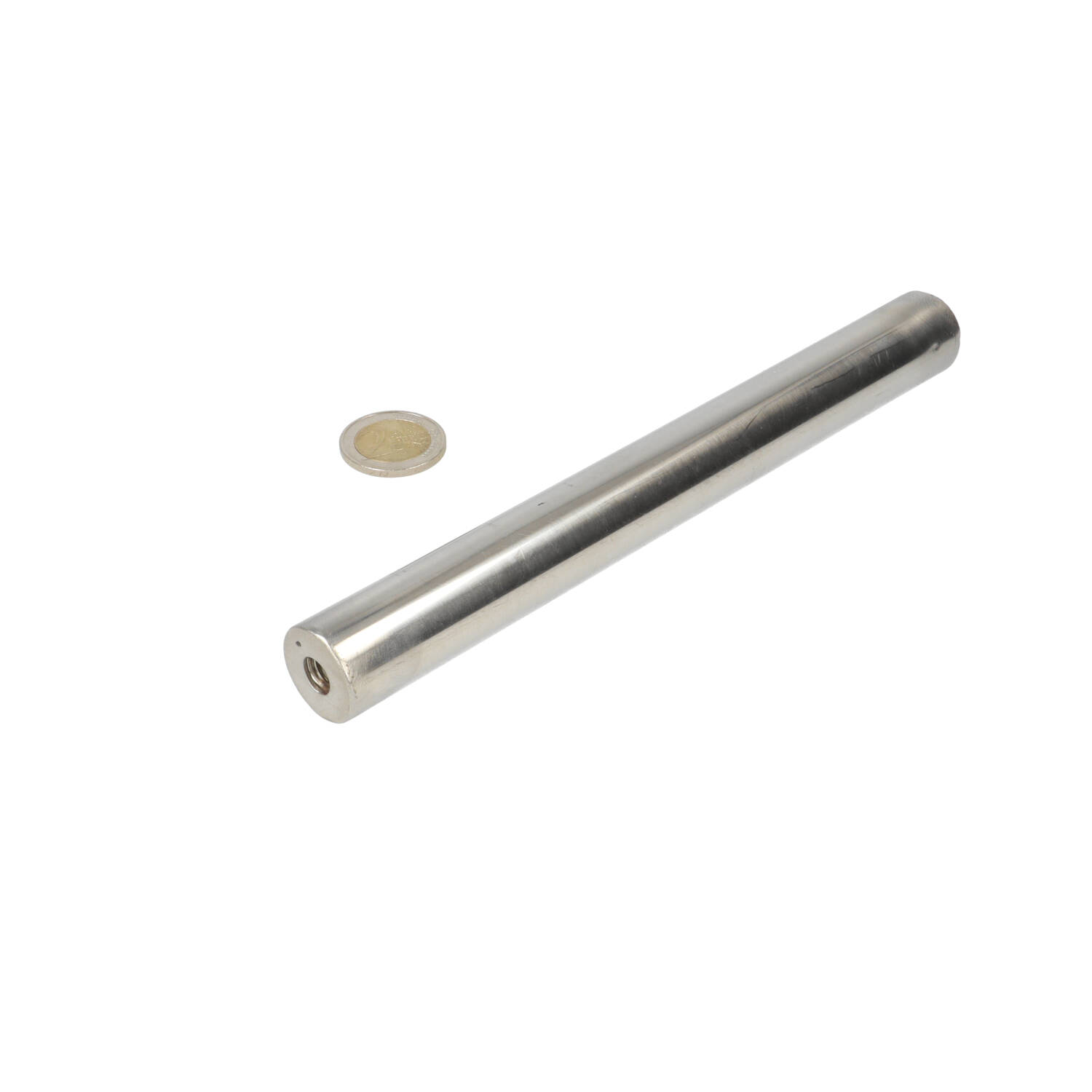 Filter magnet 22x200mm stainless steel mt (internal thread 2x) M8x15mm N42 - 1000 mT (10,000 Gs)