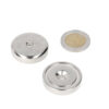 Pot magnet 32 x 7 mm, with drill/galvanized hole