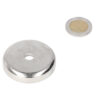 Pot magnet 48 x 10.5 mm, with drill/galvanized hole - Image 3