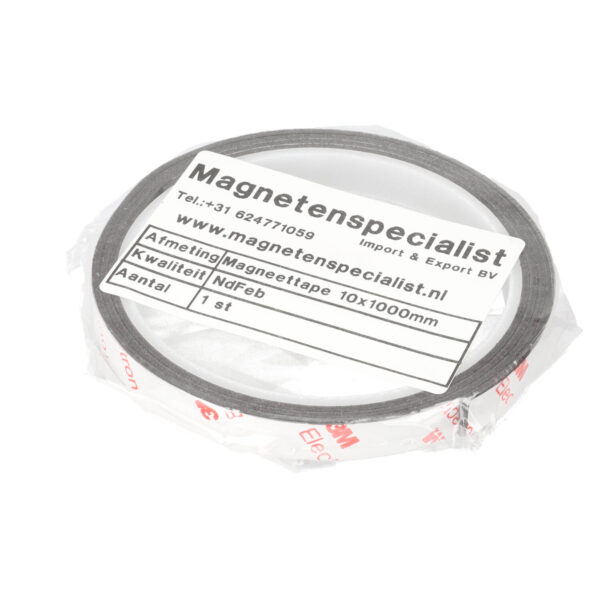 Zelfklevende Neodymium Magneetband 10x1000mm
