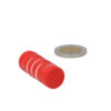 Disque aimanté 16 x 6 mm avec revêtement plastique - Rouge – Image 2
