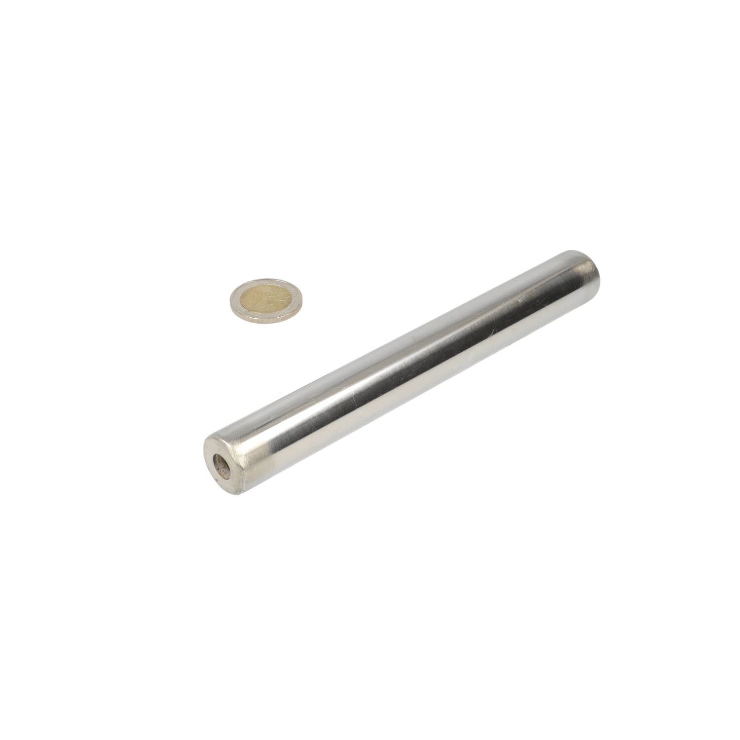 Aimant pour filtre 20x160mm acier inoxydable mt (filetage interne 2x) M8x12mm N42 - 800 mT (8000 Gs)